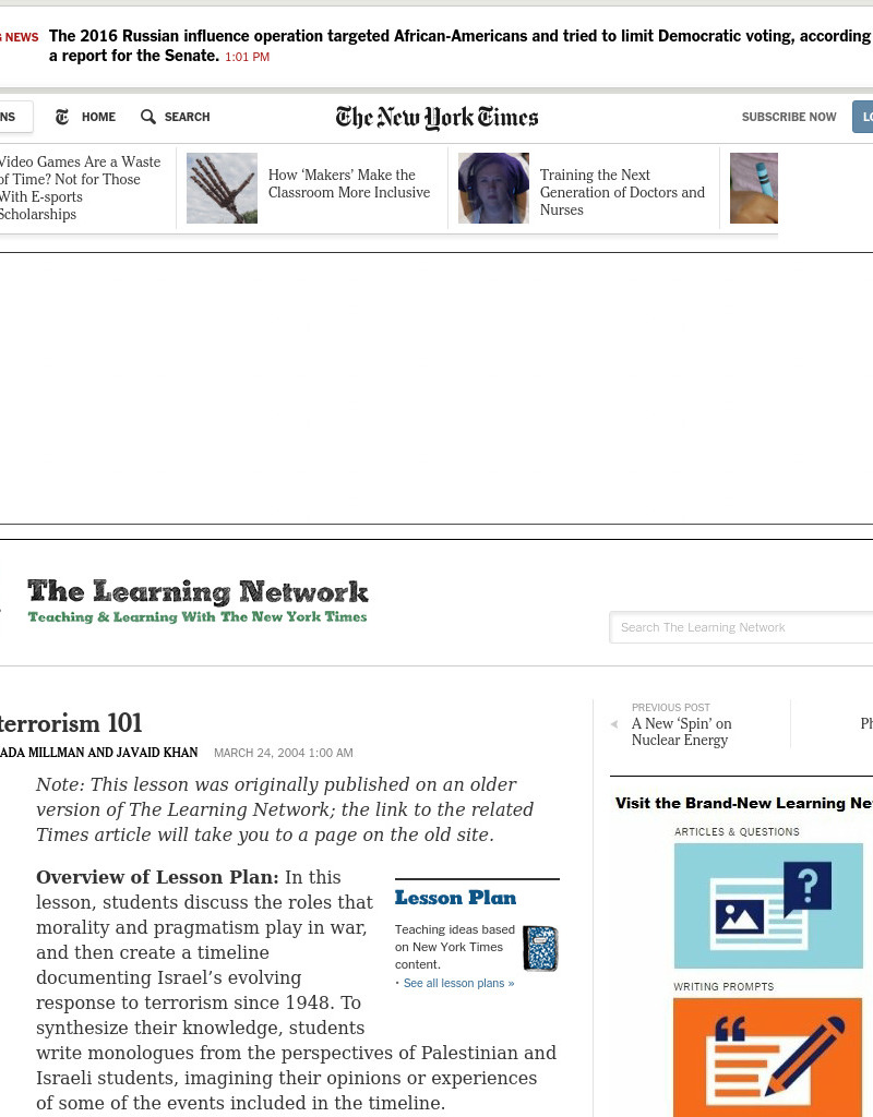 Counterterrorism 101 Lesson Plan