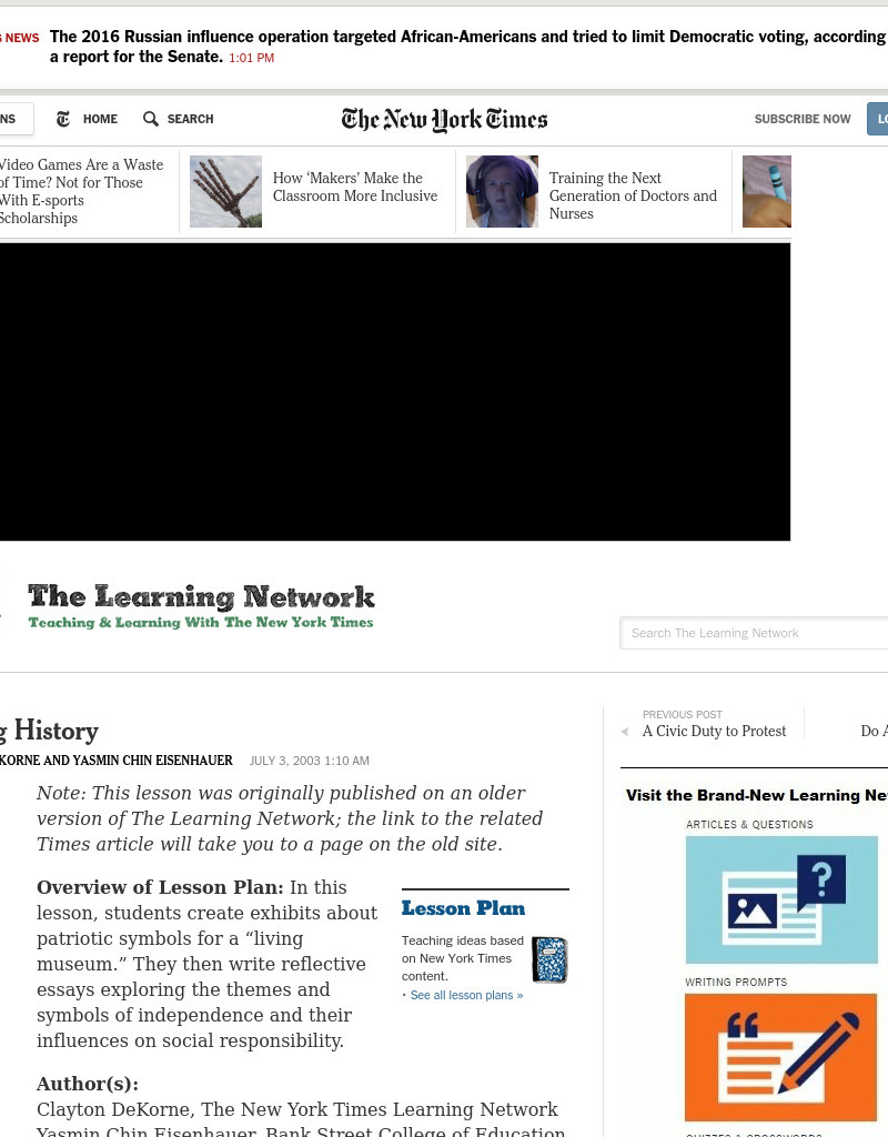 Sparking History Lesson Plan