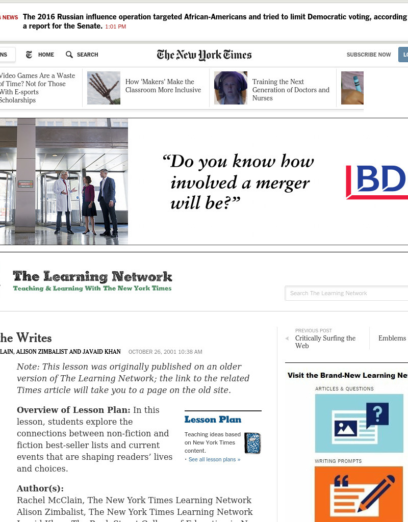 Buying the Writes Lesson Plan