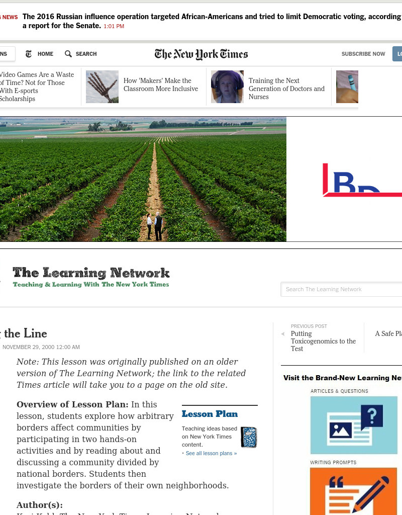 Drawing The Line Lesson Plan