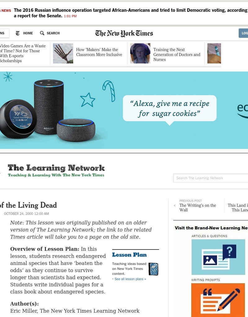 Return Of The Living Dead Lesson Plan