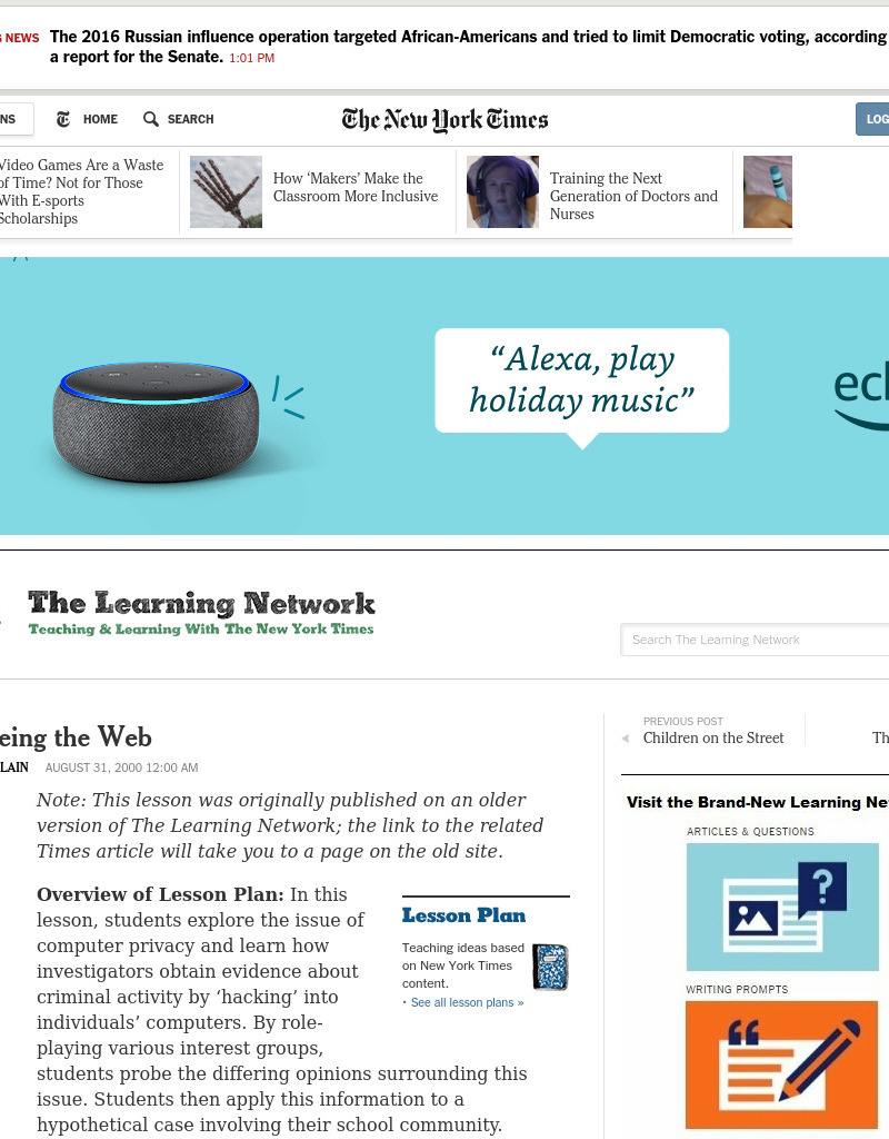 Gumshoeing the Web Lesson Plan