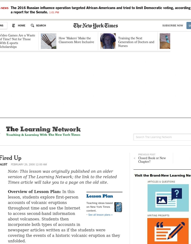 Getting Fired Up Lesson Plan