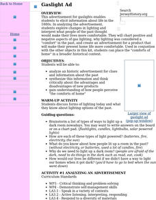 Gaslight Ad Lesson Plan