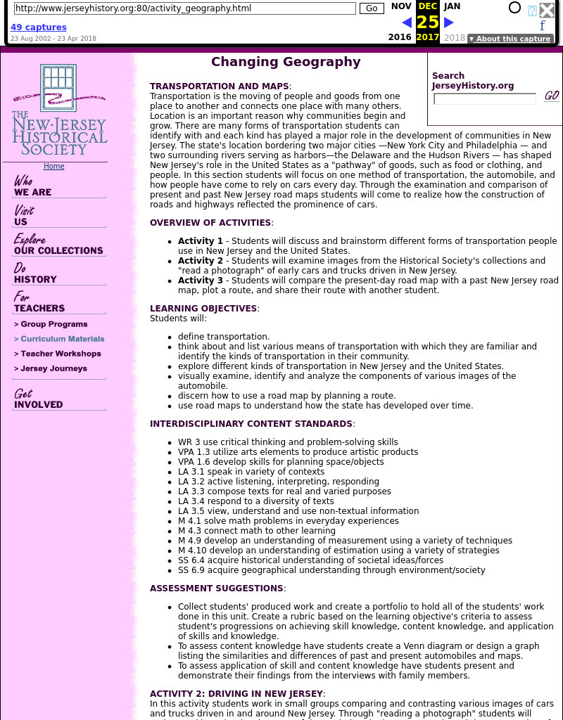 Changing Geography Lesson Plan