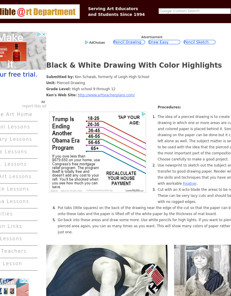 Pierced Drawing Lesson Plan