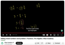 Adding Mixed Numbers Word Problem, Fractions | Pre-Algebra Instructional Video