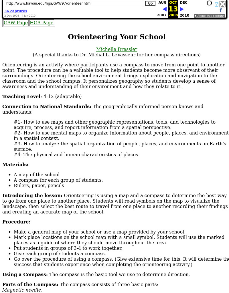 Orienteering Your School Lesson Plan