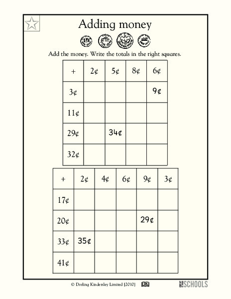 Adding Money Worksheet