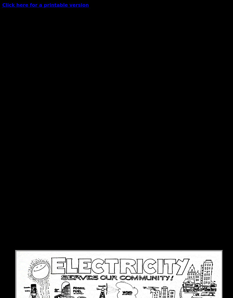 Electricity Serves Us Lesson Plan