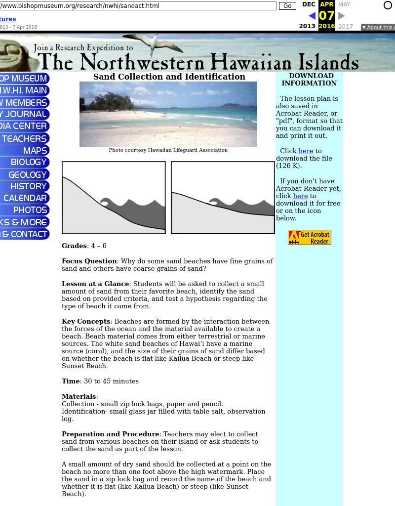 Sand Collection and Identification Lesson Plan