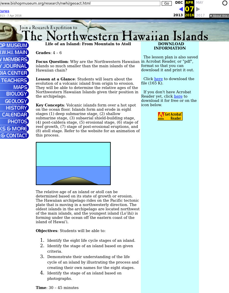 Life of an Island: From Mountain to Atoll Lesson Plan