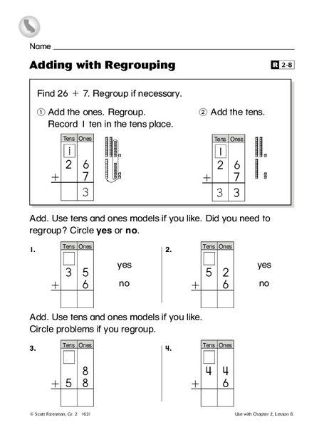 Adding With Regrouping Worksheet