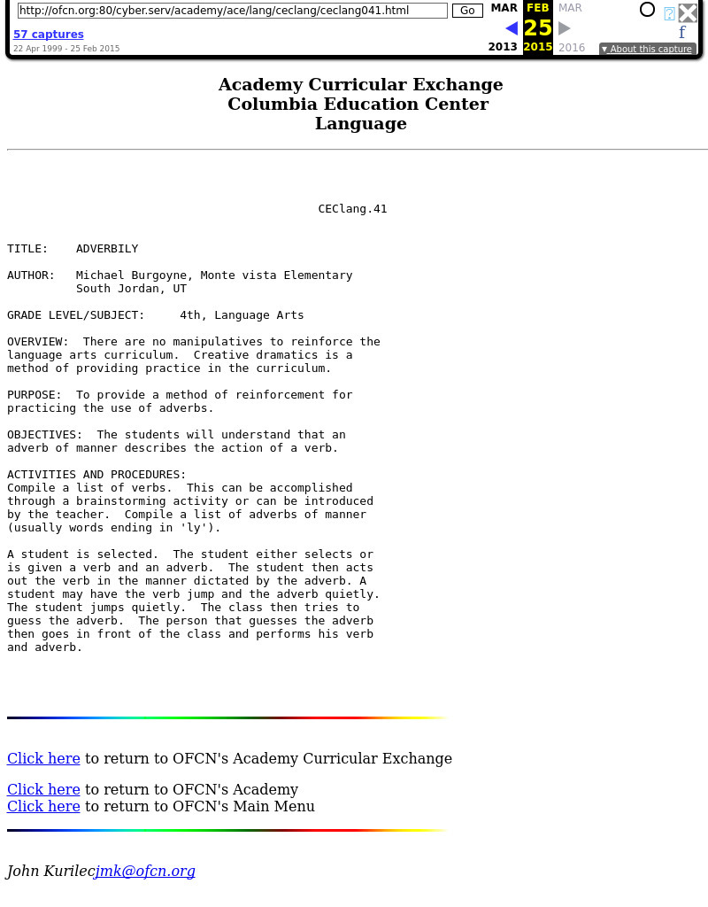 Adverbily Lesson Plan