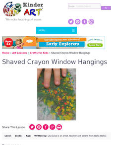 Shaved Crayon Monoprint Lesson Plan