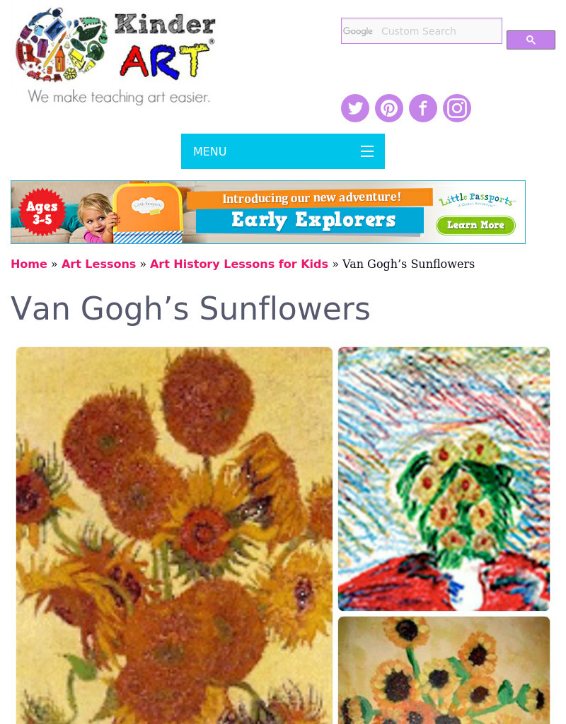 Sunflowers - Artists Lesson Plan