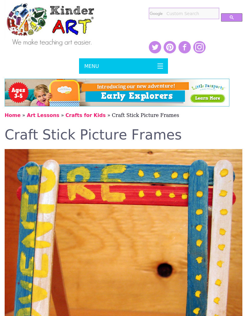 Creative Picture Frames Lesson Plan