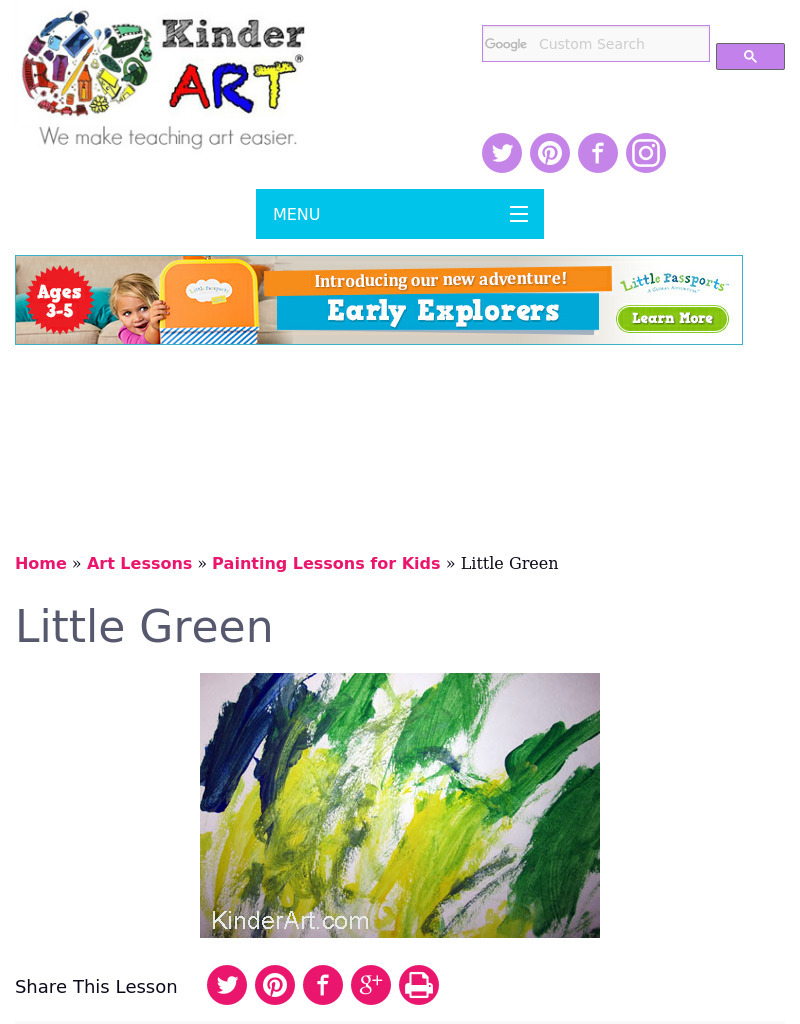 Little Green Lesson Plan