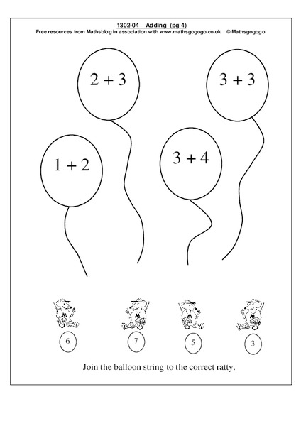 Adding: Single Digit Worksheet
