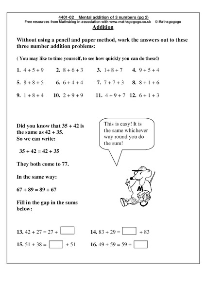 Addition Worksheet