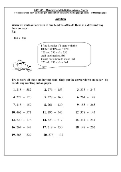 Addition Worksheet