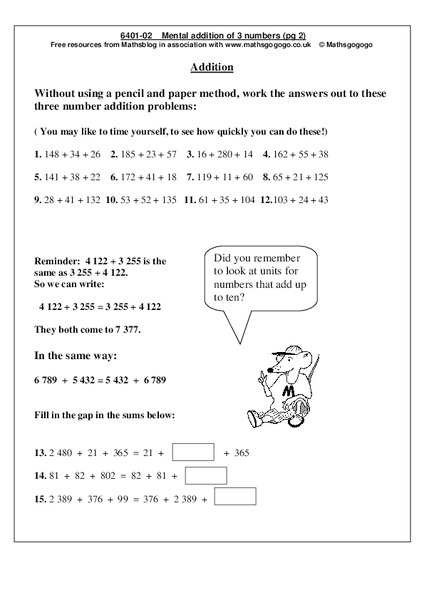 Addition Worksheet