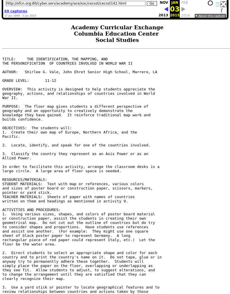 Identifying, Mapping, and Personifying Countries Involved in WWII Lesson Plan