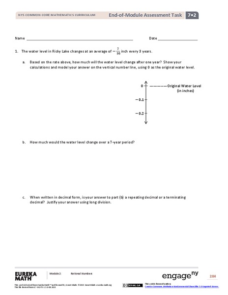 End-of-Module Assessment Task: Grade 7 Module 2 Assessment