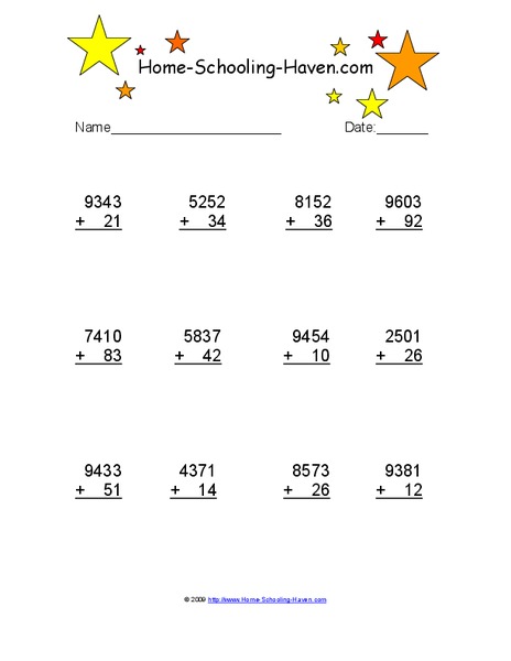 Addition Worksheet