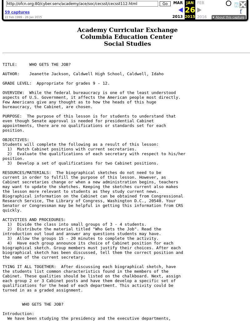 Who Gets the Job? Lesson Plan