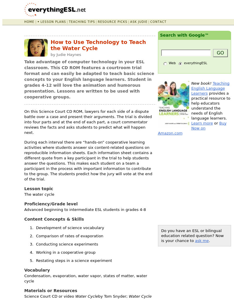 How to Use Technology to Teach the Water Cycle Lesson Plan