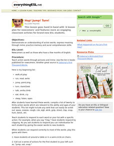 Hop! Jump! Turn! Lesson Plan