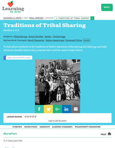 Traditions of Tribal Sharing Lesson Plan