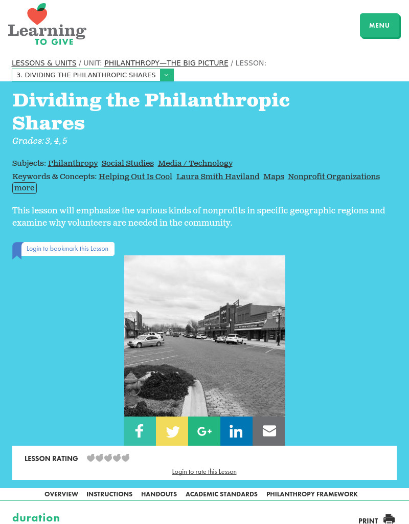 Dividing the Philanthropic Shares Lesson Plan