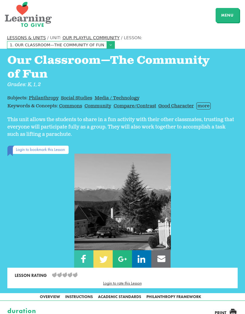 Our Classroom-The Community of Fun Lesson Plan