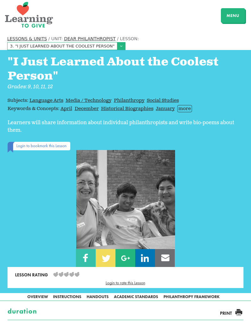 I Just Learned About the Coolest Person Lesson Plan