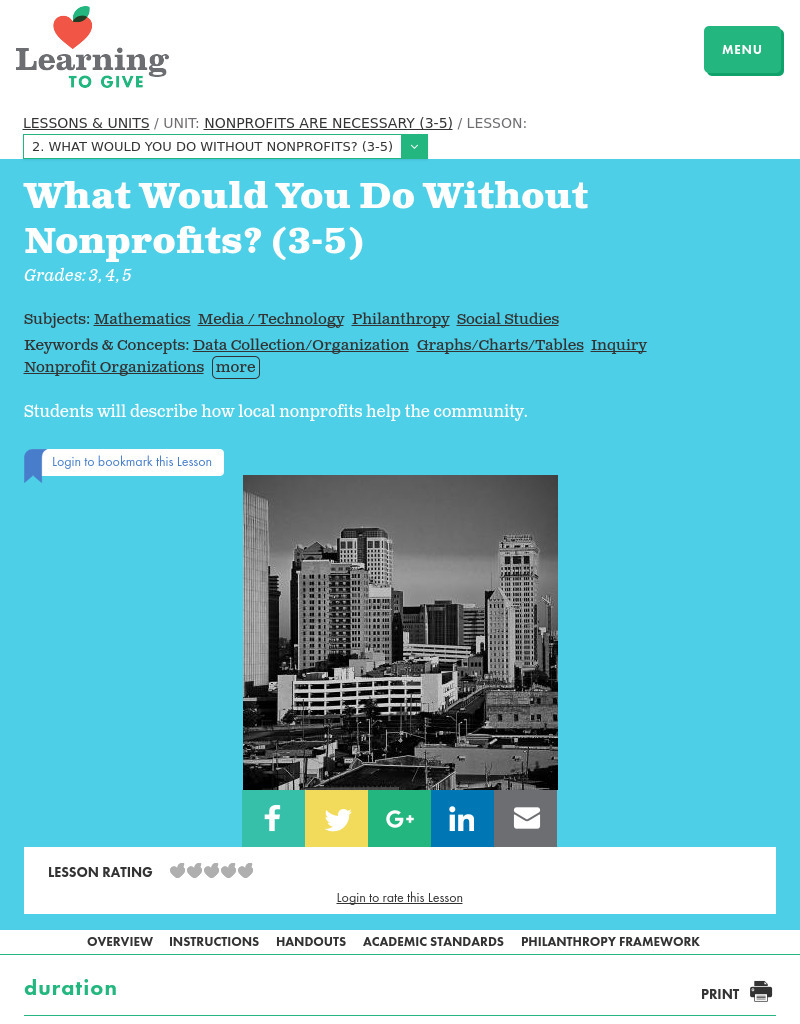 Nonprofits Are Necessaary Lesson Plan