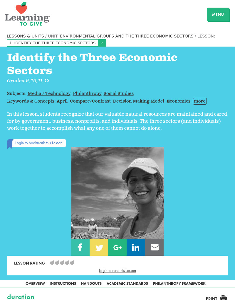 Identify the Three Economic Sectors Lesson Plan