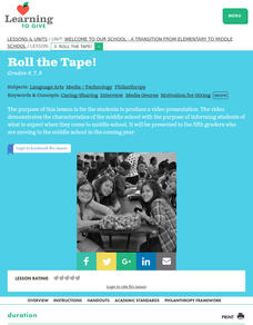 Roll The Tape! Lesson Plan