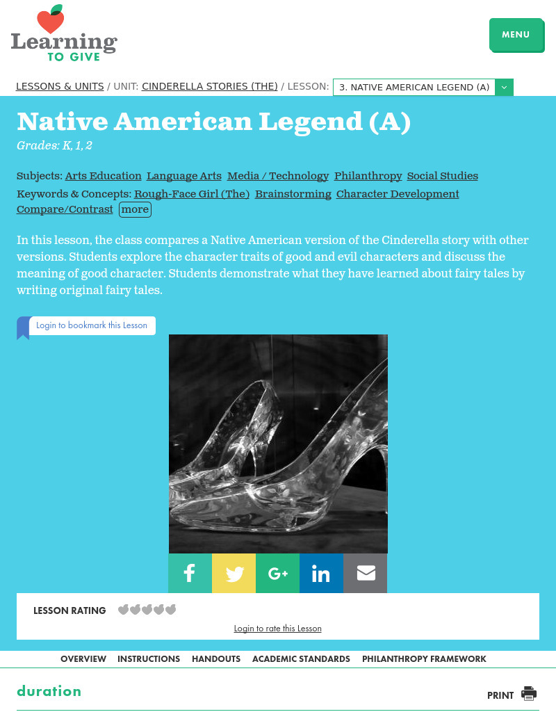 A Native American Legend Lesson Plan