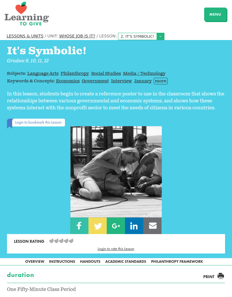 It's Symbolic! Lesson Plan