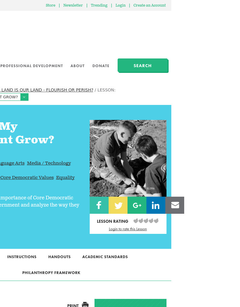 How Does My Government Grow? Lesson Plan