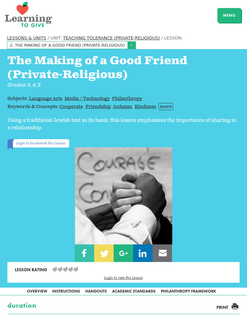 The Making of a Good Friend Lesson Plan