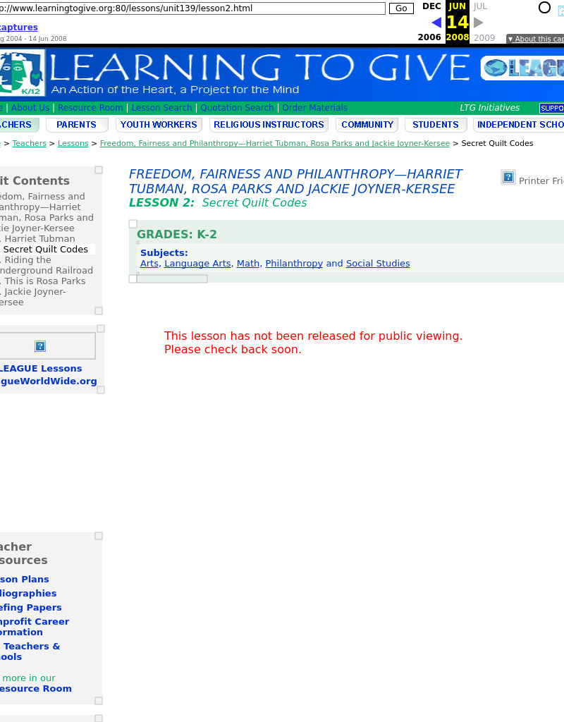 Secret Quilt Codes Lesson Plan