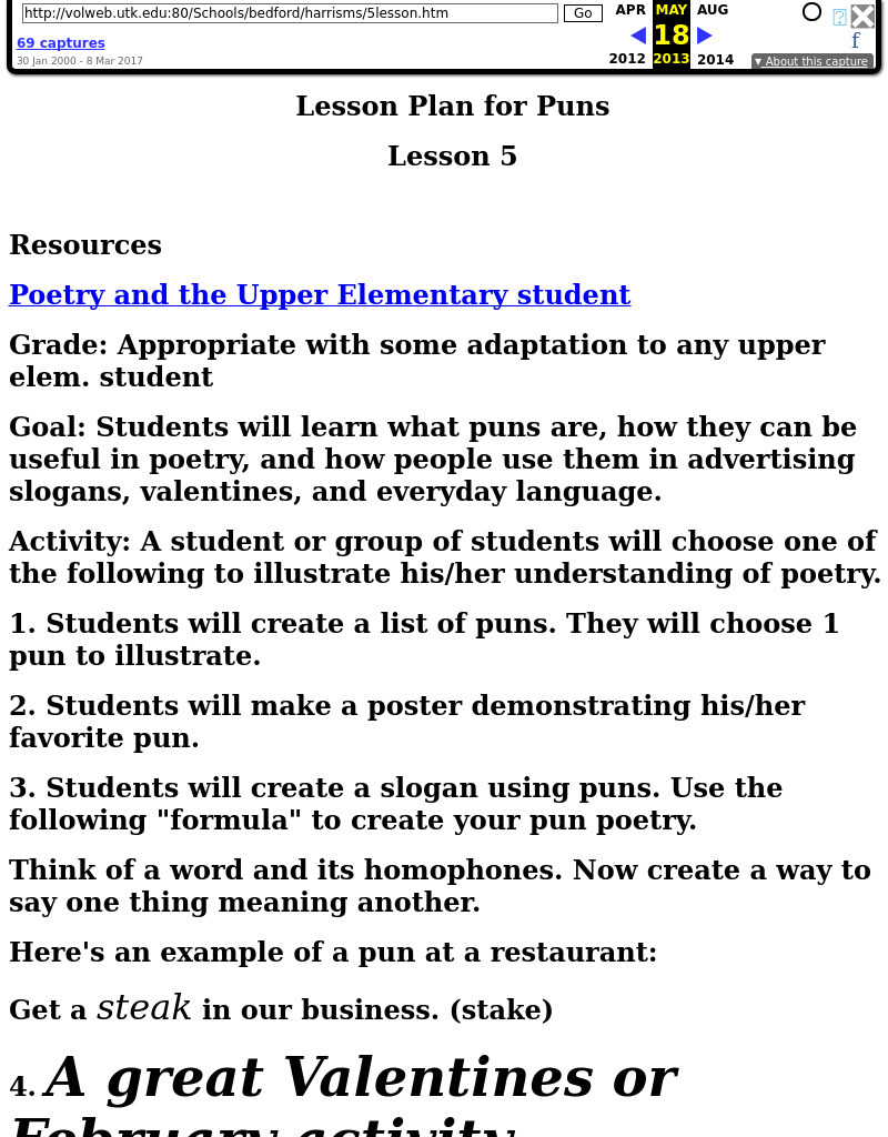 Lesson Plan for Puns Lesson Plan