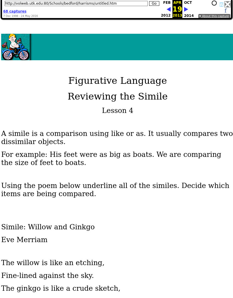 Figurative Language: simile Worksheet