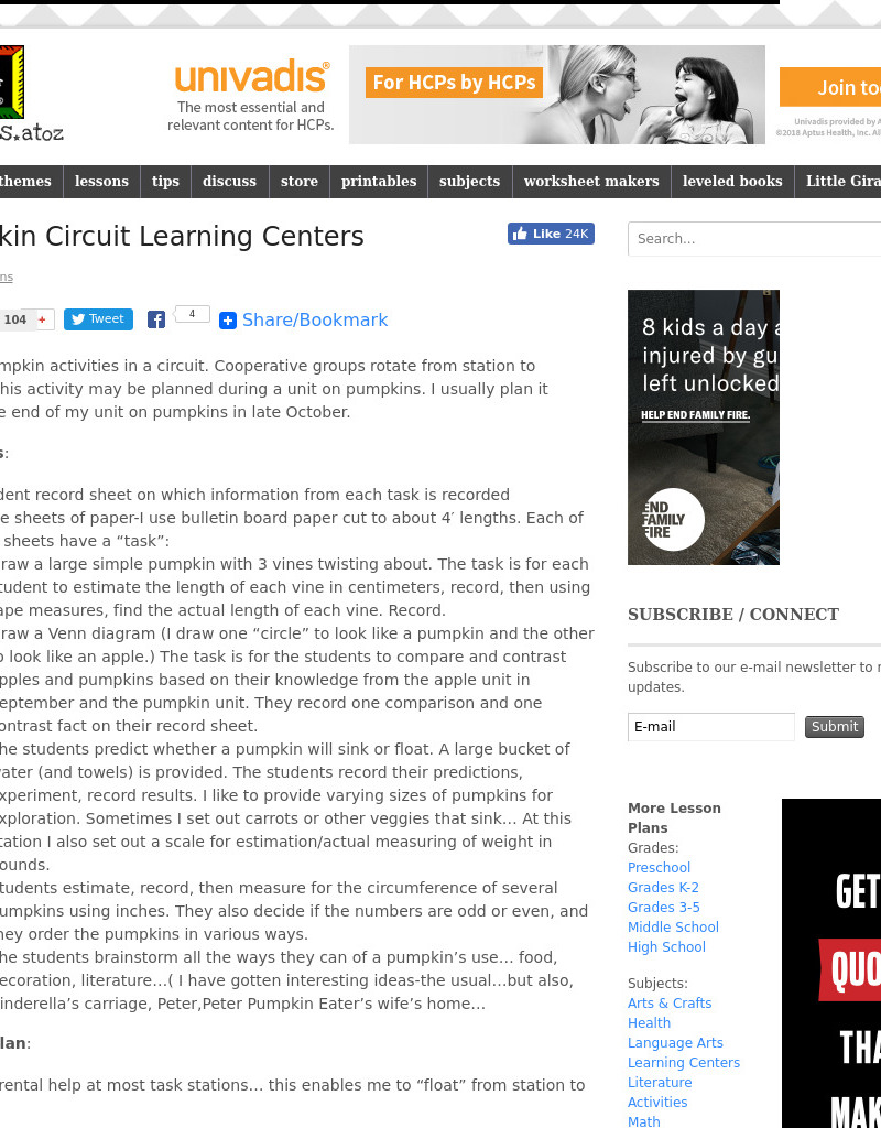 Pumpkin Circuit Lesson Plan