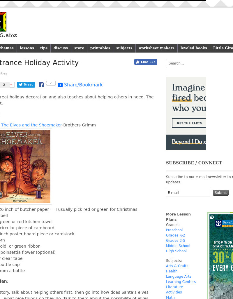 Elf Entrance Lesson Plan