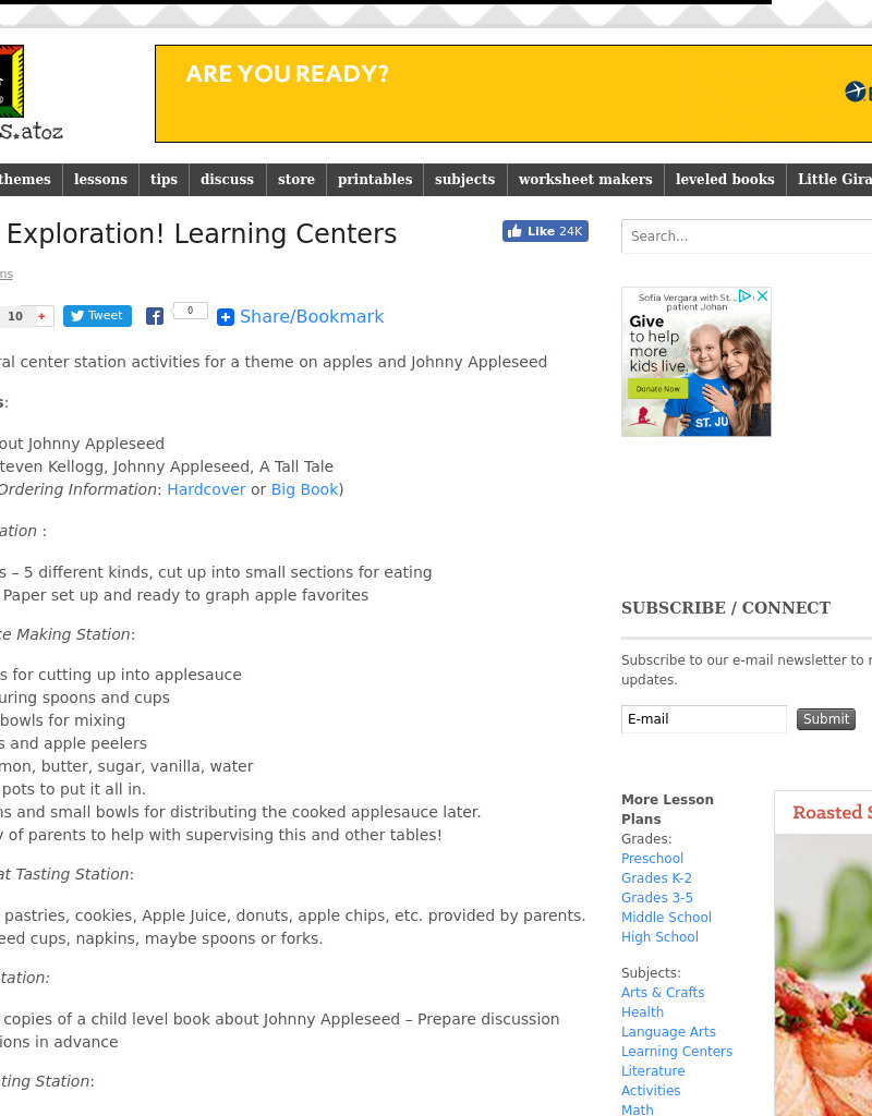 Apple Exploration! Lesson Plan