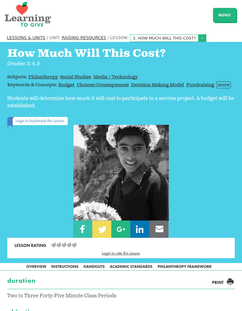 How Much Will This Cost? Lesson Plan